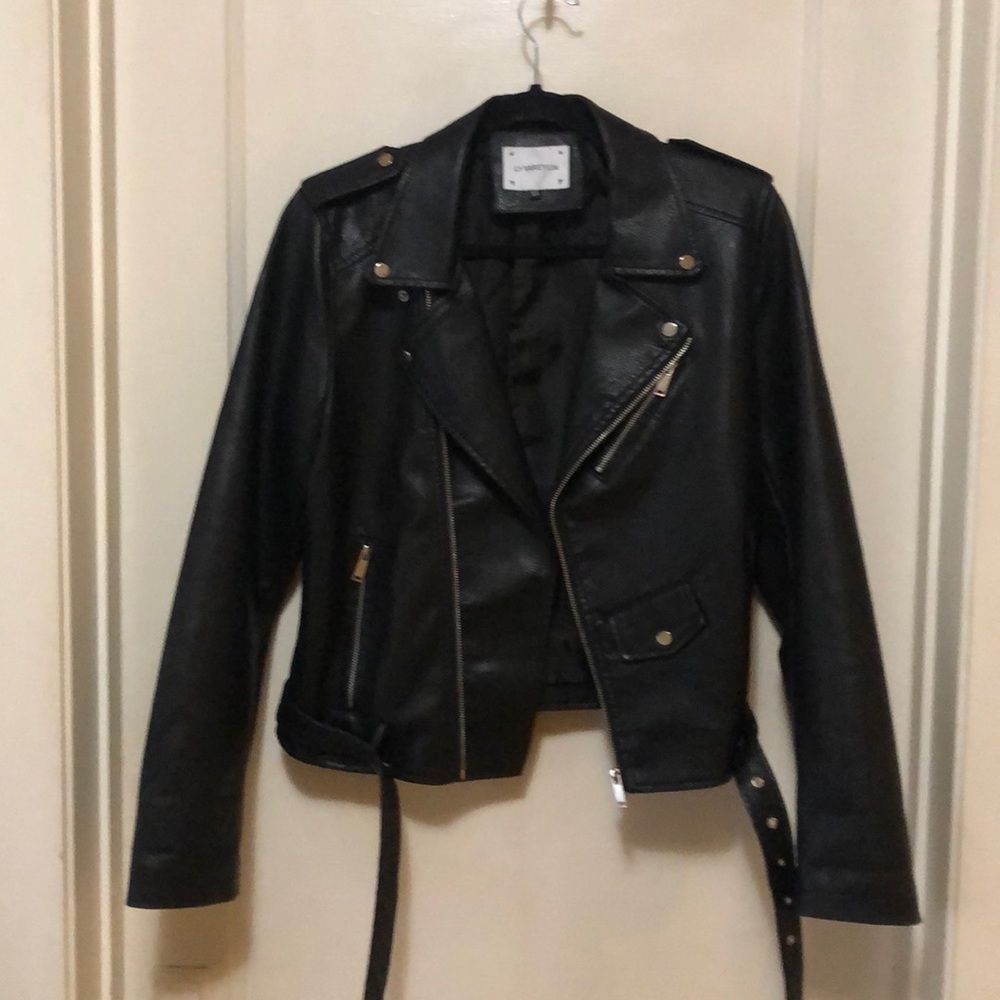 Women’s Black Faux Leather Jacket
